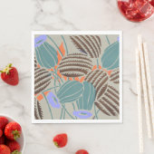 Modern Boho Teal & Lavender Floral Decor スタンダードランチョンナプキン (インサイチュ)