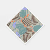 Modern Boho Teal & Lavender Floral Decor スタンダードランチョンナプキン (角)