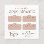 Modern Boho Terracotta Beauty Hair Salon 予約カード (裏面)