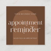 Modern Boho Terracotta Beauty Hair Salon 予約カード (正面)