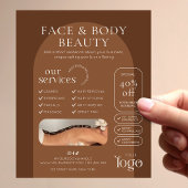 Modern Boho Terracotta Beauty Spa Salon Marketing チラシ