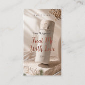 Modern Boho Terracotta Photo Tumbler Care Card 名刺 (正面)