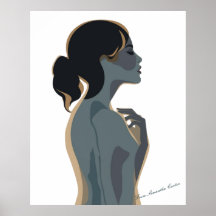 Modern Boho Wall  Art Elegant Minimalist Woman