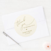 Modern Boho Wedding Cute Heart Thank You Gifts  ラウンドシール (封筒)