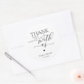 Modern Boho Wedding Cute Heart Thank You Gifts ラウンドシール (封筒)