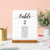 Modern Boho Wedding Dinner Place Setting Chart アクリルサイン (ウェディング)