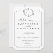 Modern boho Wedding Invitation 招待状 (正面)