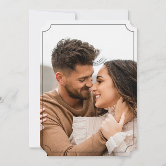 Modern boho Wedding Invitation 招待状 (裏面)