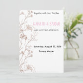 Modern Boho Wedding Invitation Gold Geometric Flor 招待状 (スタンド正面)