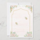 Modern Boho Wedding Invitation, Neutral Earth Tone 招待状 (裏面)