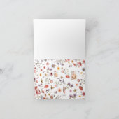 Modern Boho Wildflower Bridal Shower サンキューカード (内部)