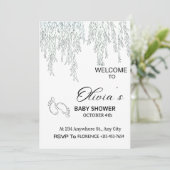 Modern Boho Willow Baby Shower Invitation | Minima 招待状 (スタンド正面)