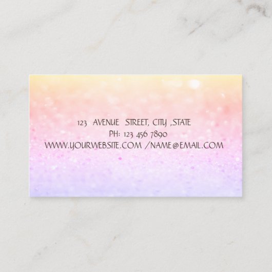 Modern Bokeh Gold Stripe,Sewing Machine  名刺 (裏面)