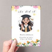 Modern Bokeh Lights Graduation invitation アクリル招待状 (インサイチュ (ポータブル))