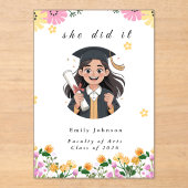 Modern Bokeh Lights Graduation invitation アクリル招待状 (正面)