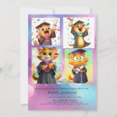 Modern Bokeh Lights Graduation invitation 招待状 (裏面)