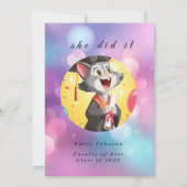 Modern Bokeh Lights Graduation invitation 招待状 (正面)