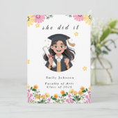 Modern Bokeh Lights Graduation invitation 招待状 (スタンド正面)