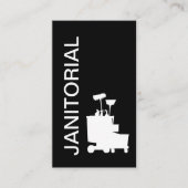 Modern Bold Black And White Janitorial 名刺 (正面)