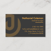 Modern Bold Black Gold Sleek Professional Clean 名刺 (裏面)