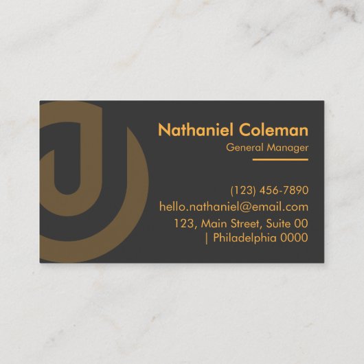 Modern Bold Black Gold Sleek Professional Clean 名刺 (裏面)