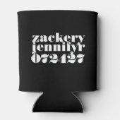 Modern Bold Black White 缶クーラー (裏面)