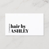Modern Bold Black White Hair Salon ロイヤリティカード (正面)