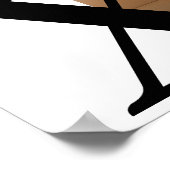 Modern Bold Black white Trendy photo graduation ポスター (角)