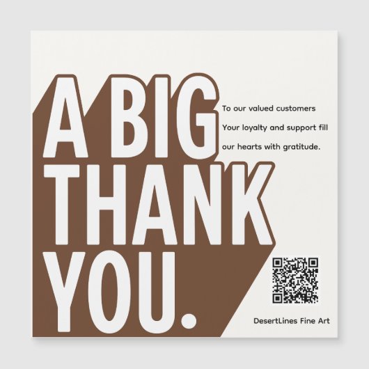 Modern Bold Black White Wedding Thank You Card (正面)