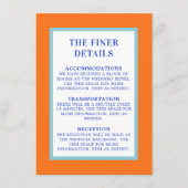 Modern Bold Bright Colorful Custom Wedding Details エンクロージャーカード (正面)