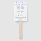 Modern Bold Bright Colorful Floral Wedding Program ハンドファン (裏面)