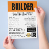 Modern Bold, Building Firm, Builders Advertising チラシ (手)