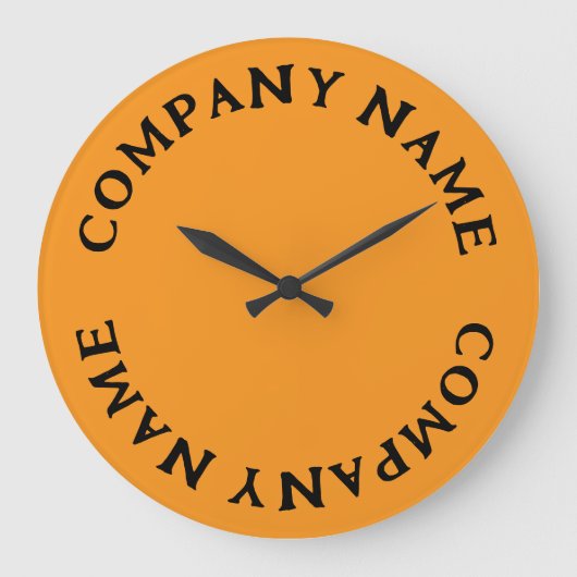 Modern & Bold Business Name Large Clock ラージ壁時計 (正面)