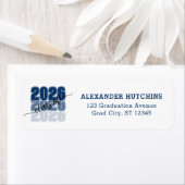 Modern Bold Class 2026 Blue Grad Return Address ラベル (インサイチュ)