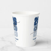 Modern Bold Class 2026 Navy Blue Graduation Party 紙コップ (右)