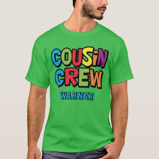 Modern Bold Colorful Cousin Crew Family Reunion Tシャツ (正面)