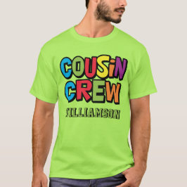 Modern Bold Colorful Cousin Crew Family Reunion Tシャツ