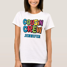 Modern Bold Colorful Cousin Crew Reunion Tシャツ