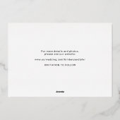 Modern bold date photo wedding save the date 箔招待状 (裏面)