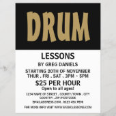 Modern Bold, Drum Lessons Advertising Flyer チラシ (正面)