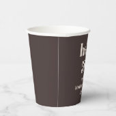 Modern Bold Earthy Brown 50th Birthday Custom 紙コップ (右)