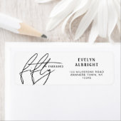 Modern Bold Fifty and Fabulous 50th Birthday Party ラベル (インサイチュ)