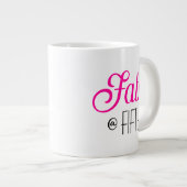 Modern Bold Fifty & Fabulous 50th Birthday ジャンボコーヒーマグカップ (正面右)