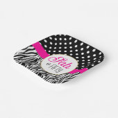 Modern Bold Fifty & Fabulous 50th Birthday ペーパープレート (傾斜あり)