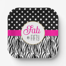 Modern Bold Fifty & Fabulous 50th Birthday