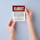 Modern Bold, Floristry Advertising Flyer チラシ (手)
