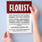 Modern Bold, Floristry Advertising Flyer チラシ (手)
