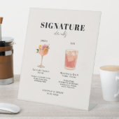 Modern Bold Font His & Hers Drinks Wedding 台座サイン (インサイチュ)