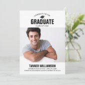 Modern Bold Grad Photo Graduation Announcement 案内状 (スタンド正面)