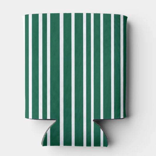 Modern Bold Graduation Party Striped Green 缶クーラー (裏面)
